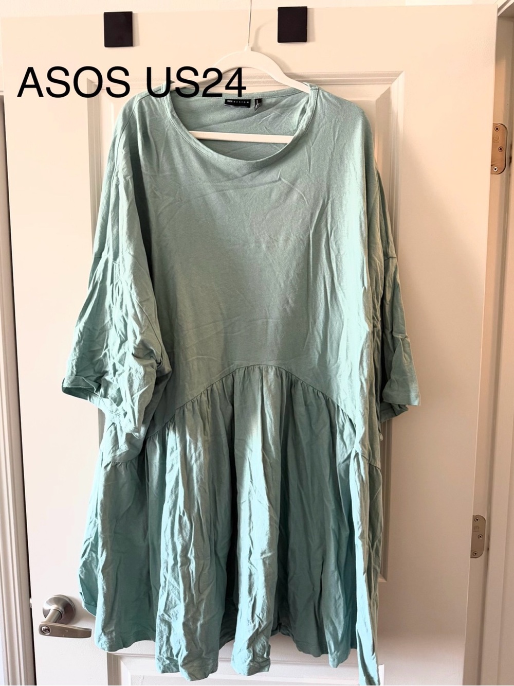 ASOS Loose-Fit Sage Green Midi Dress